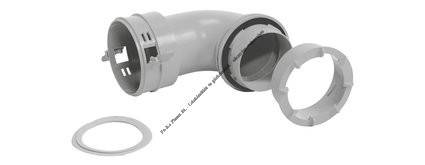 Vaillant Csatlakozó adapter 90°, Ø92/75 mm 0020180876