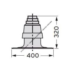 Saunier Duval Kürtőfedél Ø80 mm fekete 0020199422