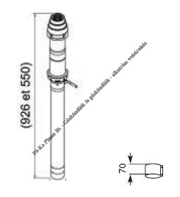 Saunier Duval Kültéri füstgáz kivezető elem 100/60 mm 0020230605