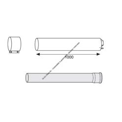 Saunier Duval Hosszabbító cső L=1 m 125/80 mm 0020257020