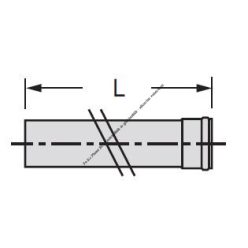 Saunier Duval Hosszabbító cső L=0,5 m Ø80 mm 0020257026