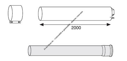 Saunier Duval Hosszabbító cső L=2 m 100/60 mm 0020257445