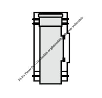 Saunier Duval PPs/Alu ellenőrző egyenes idom 125/80 mm 0020267686