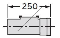 Saunier Duval PPs egyenes ellenőrző idom Ø80 mm 0020267904