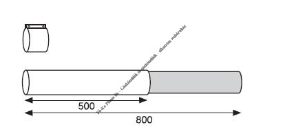 Saunier Duval Teleszkópos cső  L= 0,5-0,8 m 100/60 mm A2032800